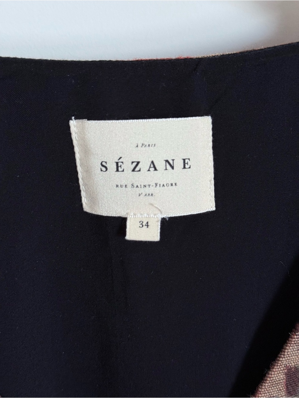 Sezane Lia Dress Jacquard Leopard Bordeaux Belted Mini Ruffle FR 34 US 2 - Picture 11 of 15